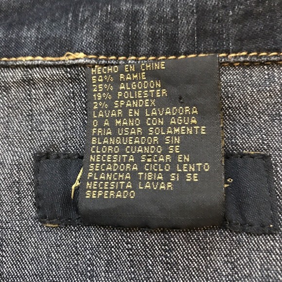 Ashley Stewart Women Denim Motorcycle Zipper Vest Size 16 Blue Y2K - Picture 9 of 10